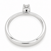 Anello - 18 carati Oro bianco - 0.05ct. tw. Diamante (Naturale) - Made in Italy - Handmade