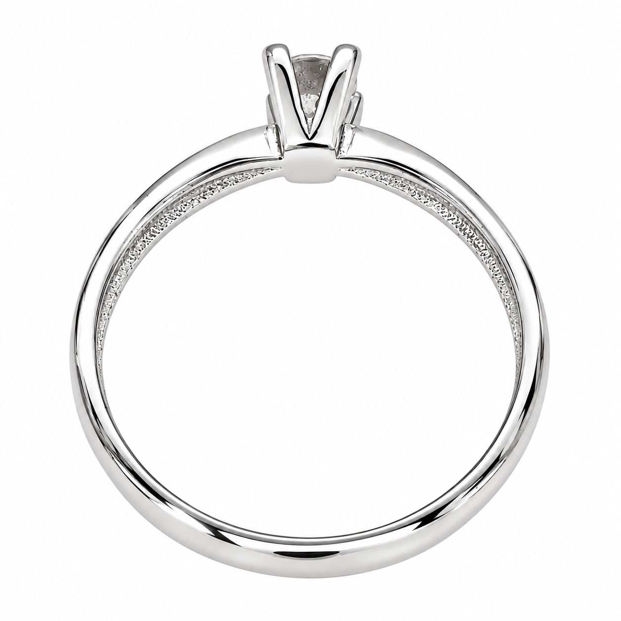 Anello - 9 kt Oro bianco - 0.20ct. tw. Diamante (Naturale) - Made in Italy - Handmade