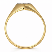 Anello - 18 carati Oro giallo - 0.21ct. tw. Diamante (Naturale)