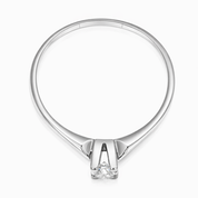 Anello - 18 carati Oro bianco - 0.23ct. tw. Diamante (Naturale)