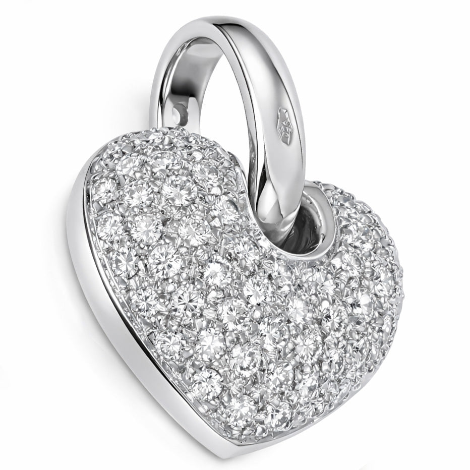 Ciondolo - 18 carati Oro bianco - 1.005ct. tw. Diamante (Naturale)