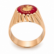 Anello - 18 carati Oro giallo Pietra preziosa sintetica - Made in Italy - Handmade