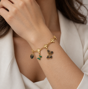 Bracciale in Oro Giallo 18 carati con superficie smaltata