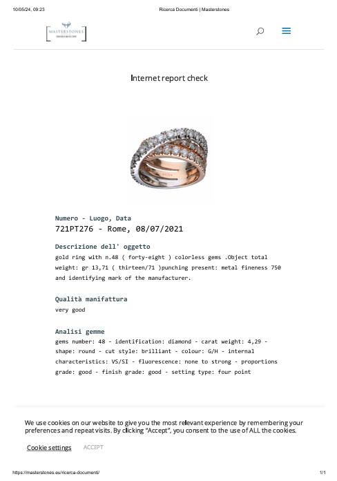 Anello - 18 carati Oro bianco, Oro giallo, Oro rosa - 4.29ct. tw. Diamante (Naturale)