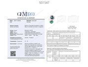Anello - 18 carati Oro bianco - 5.75ct. tw. Smeraldo - Zaffiro
