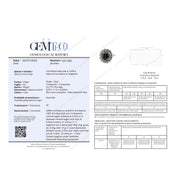 Anello - 18 carati Oro bianco - 3.45ct. tw. Zaffiro - Diamante