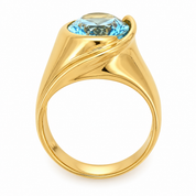 Anello - 18 carati Oro giallo - 7.00ct. tw. Topazio - Made in Italy - Handmade