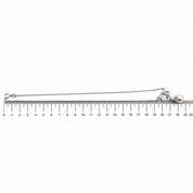 Collana - 18 carati Oro bianco Perla - Diamante - Made in Italy - Handmade