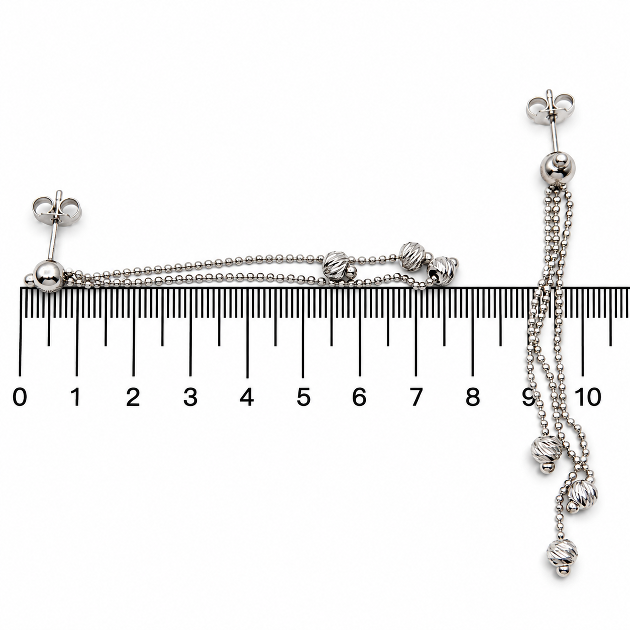 Orecchini - 18 carati Oro bianco - Made in Italy - Handmade