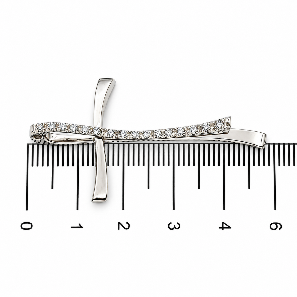 Ciondolo - 18 carati Oro bianco - 0.25ct. tw. Diamante (Naturale) - Made in Italy - HandMade