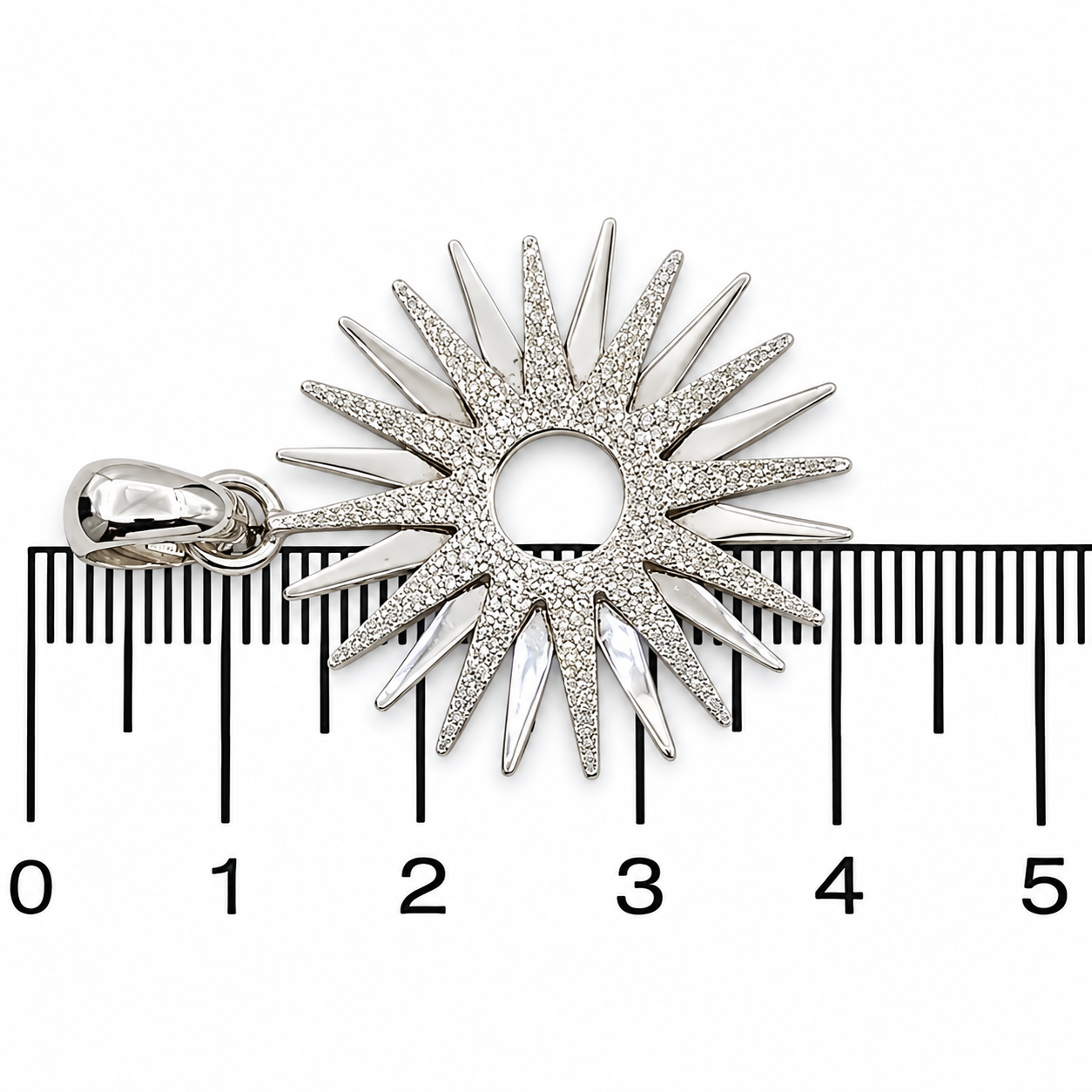 Ciondolo - 18 carati Oro bianco - Made in Italy - HandMade
