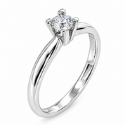 Anello - 9 kt Oro bianco - 0.20ct. tw. Diamante (Naturale) - Made in Italy - Handmade