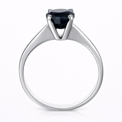 Anello - 18 carati Oro bianco - 2.00ct. tw. Zaffiro - Made in Italy - Handmade