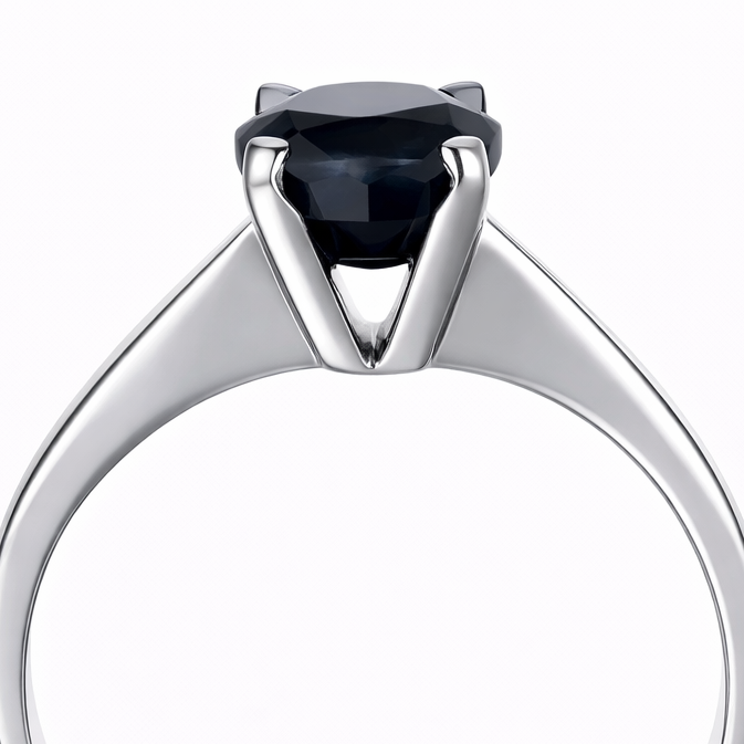 Anello - 18 carati Oro bianco - 2.00ct. tw. Zaffiro - Made in Italy - Handmade