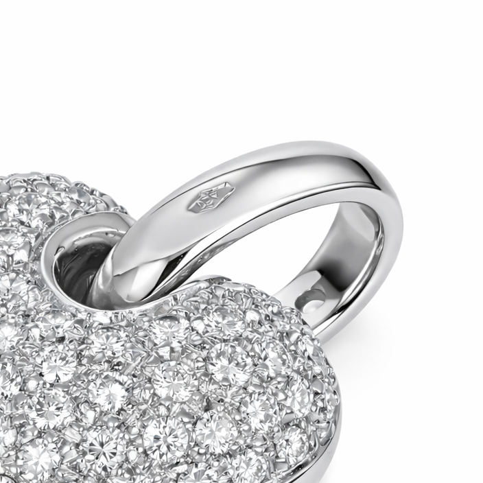 Ciondolo - 18 carati Oro bianco - 1.005ct. tw. Diamante (Naturale)