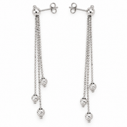 Orecchini - 18 carati Oro bianco - Made in Italy - Handmade