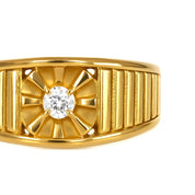 Anello - 18 carati Oro giallo - 0.06ct. tw. Diamante (Naturale)