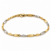 Bracciale - 18 carati Oro giallo, Oro bianco - Made in Italy - Handmade