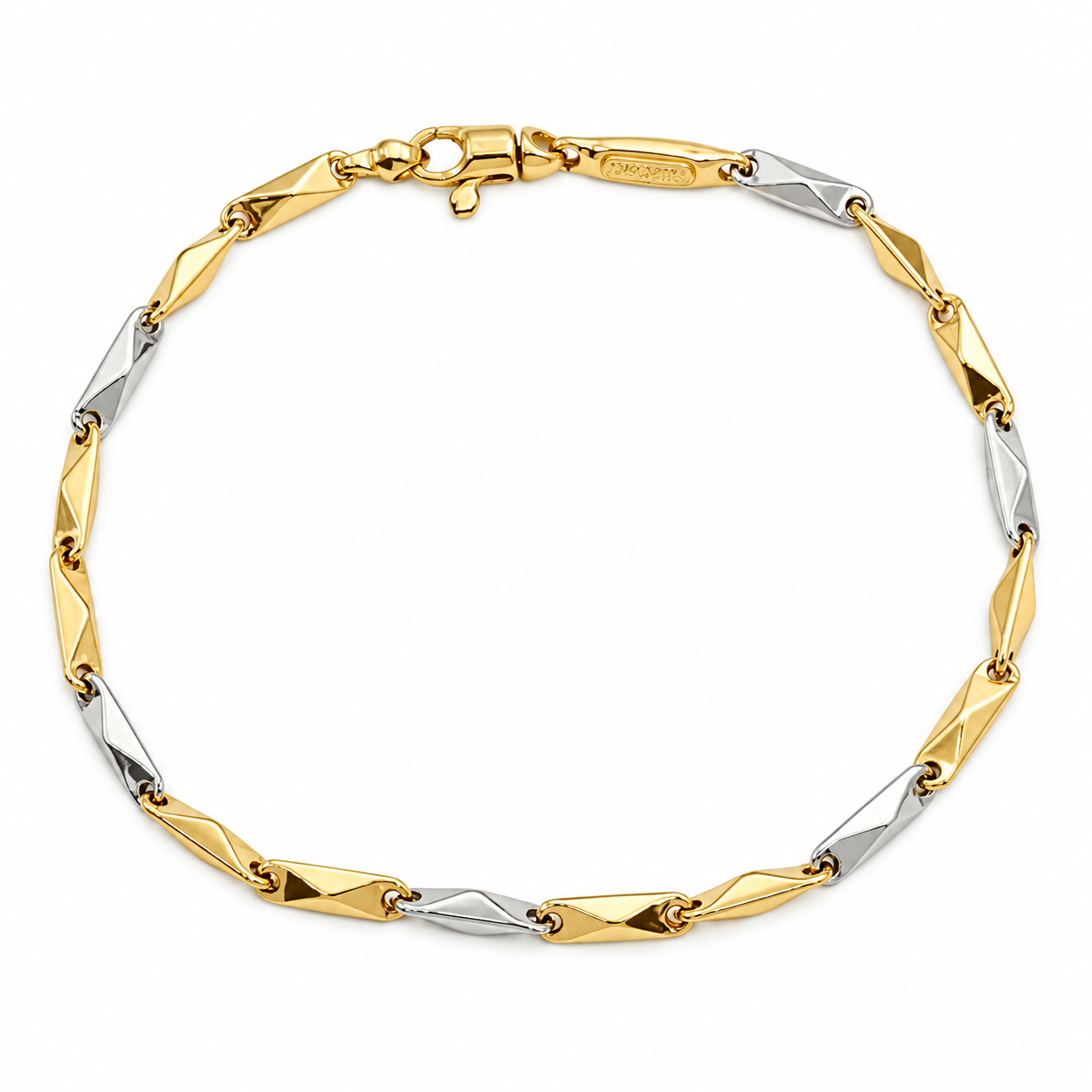 Bracciale - 18 carati Oro giallo, Oro bianco - Made in Italy - Handmade