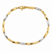 Bracciale - 18 carati Oro giallo, Oro bianco - Made in Italy - Handmade