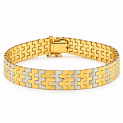Bracciale - 18 carati Oro giallo, Oro bianco - Made in Italy - HandMade