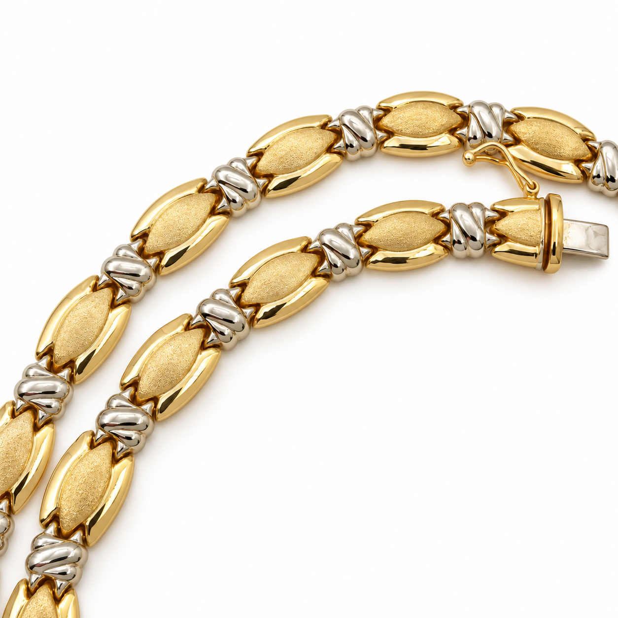 Collana - 18 carati Oro giallo, Oro bianco - Made in Italy - Handmade