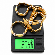 Collana - 18 carati Oro giallo, Oro bianco - Made in Italy - Handmade
