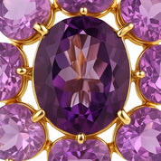 Orecchini - 12 kt Oro giallo - 10.00ct. tw. Ametista