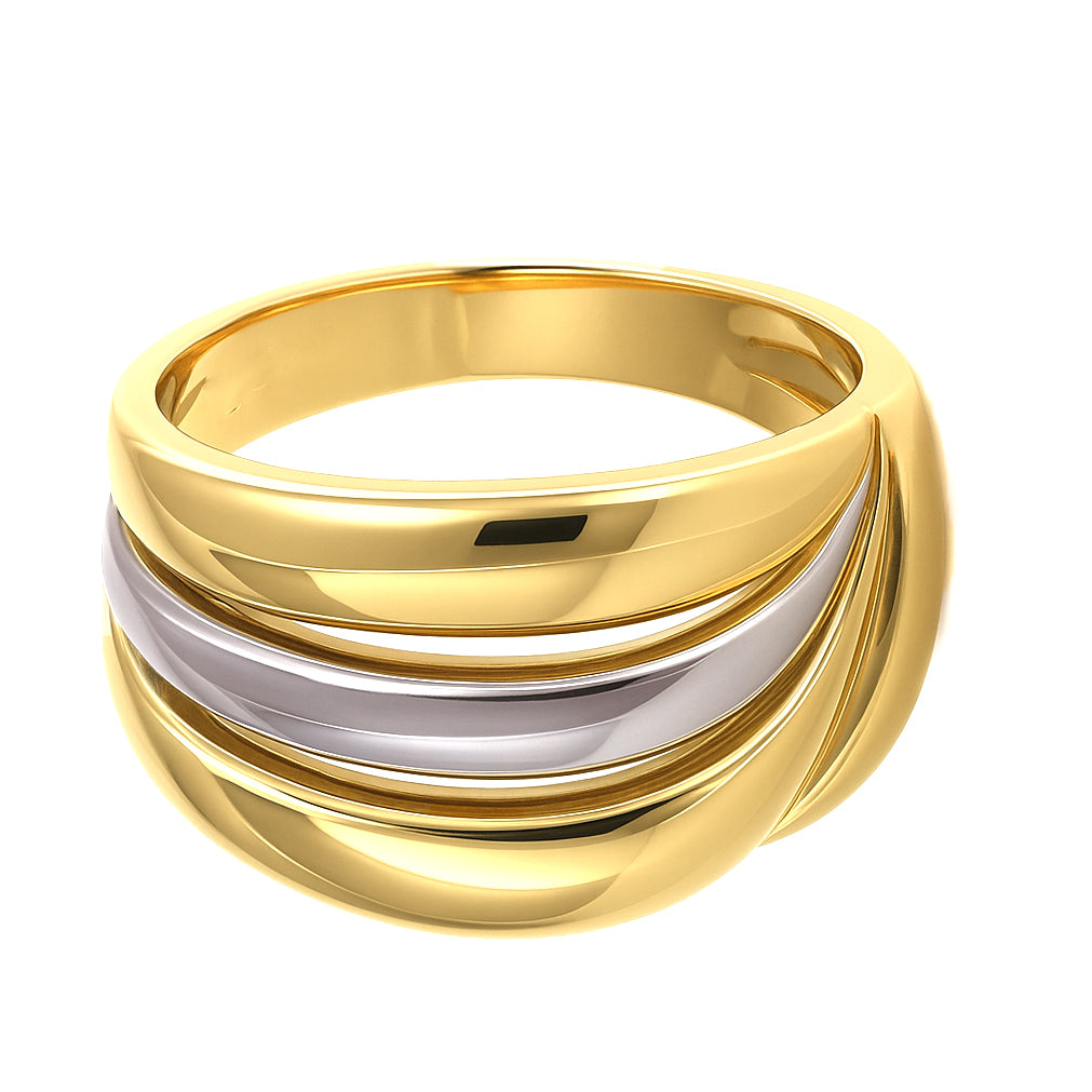 Anello - 18 carati Oro bianco, Oro giallo