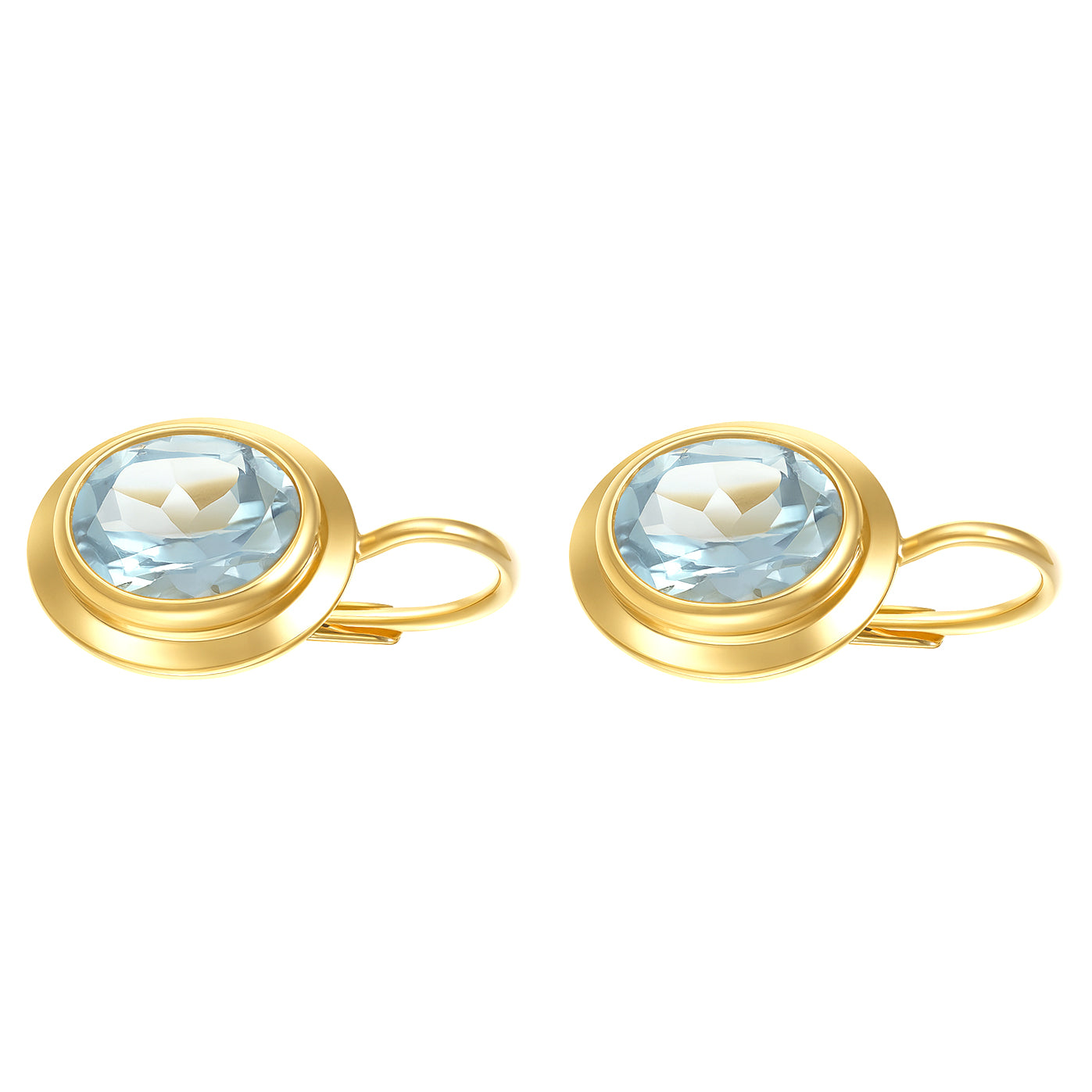 Orecchini - 18 carati Oro giallo - 3.60ct. tw. Acquamarina