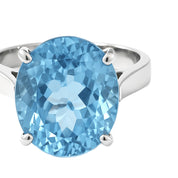 Anello in Oro Bianco 18 carati -Topazio