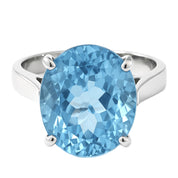 Anello in Oro Bianco 18 carati -Topazio