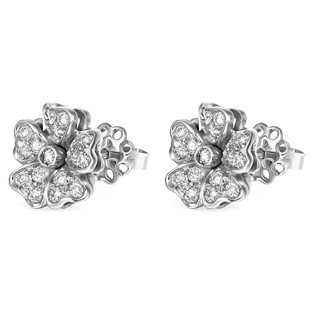 Orecchini - 18 carati Oro bianco - 0.64ct. tw. Diamante