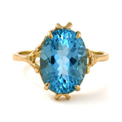 Anello - 18 carati Oro giallo - 4.40ct. tw. Topazio