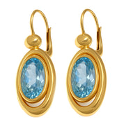 Orecchini - 18 carati Oro giallo - 5.70ct. tw. Acquamarina