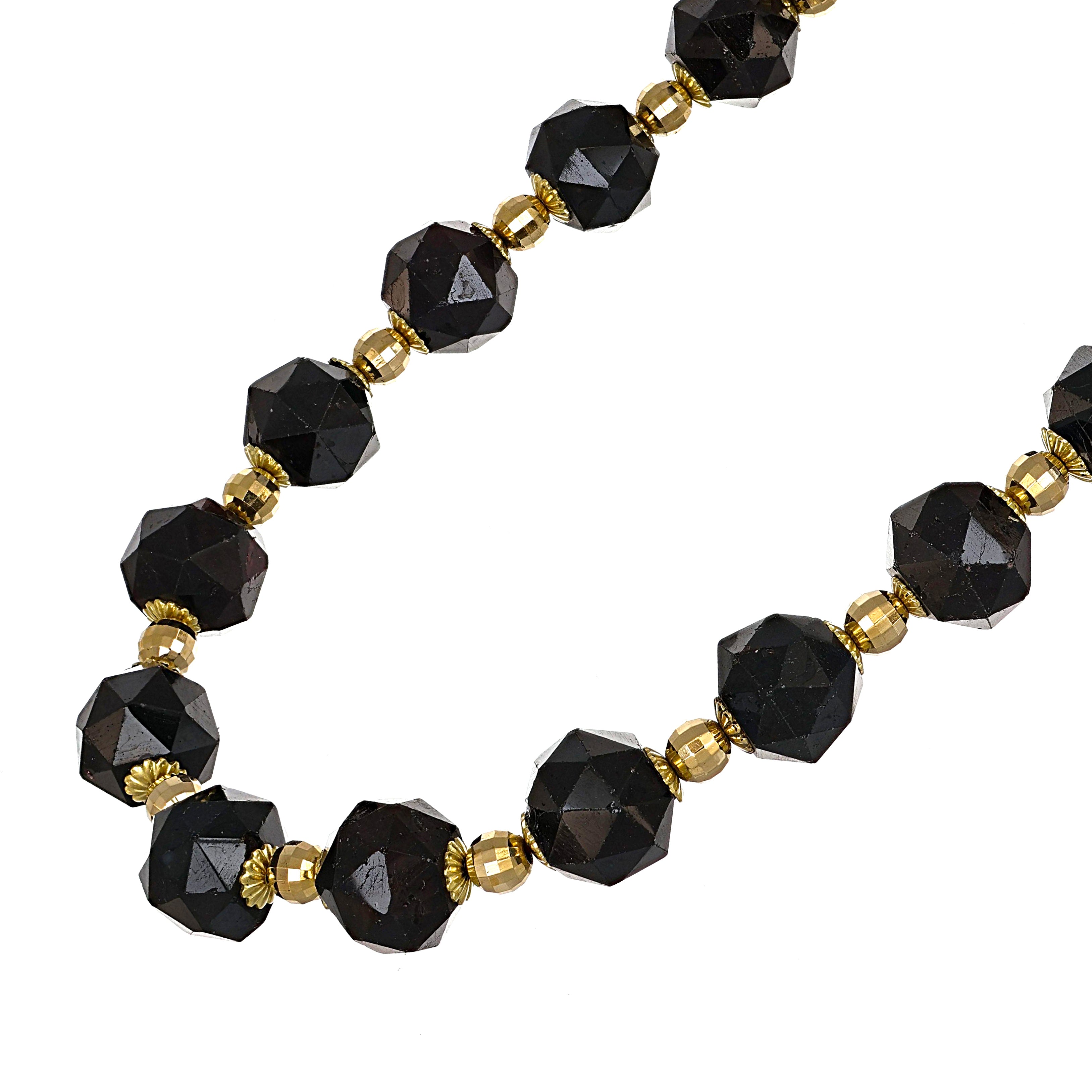 Collana - 18 carati Oro giallo Granato