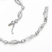 Bracciale in Oro Bianco 18 carati - zirconi