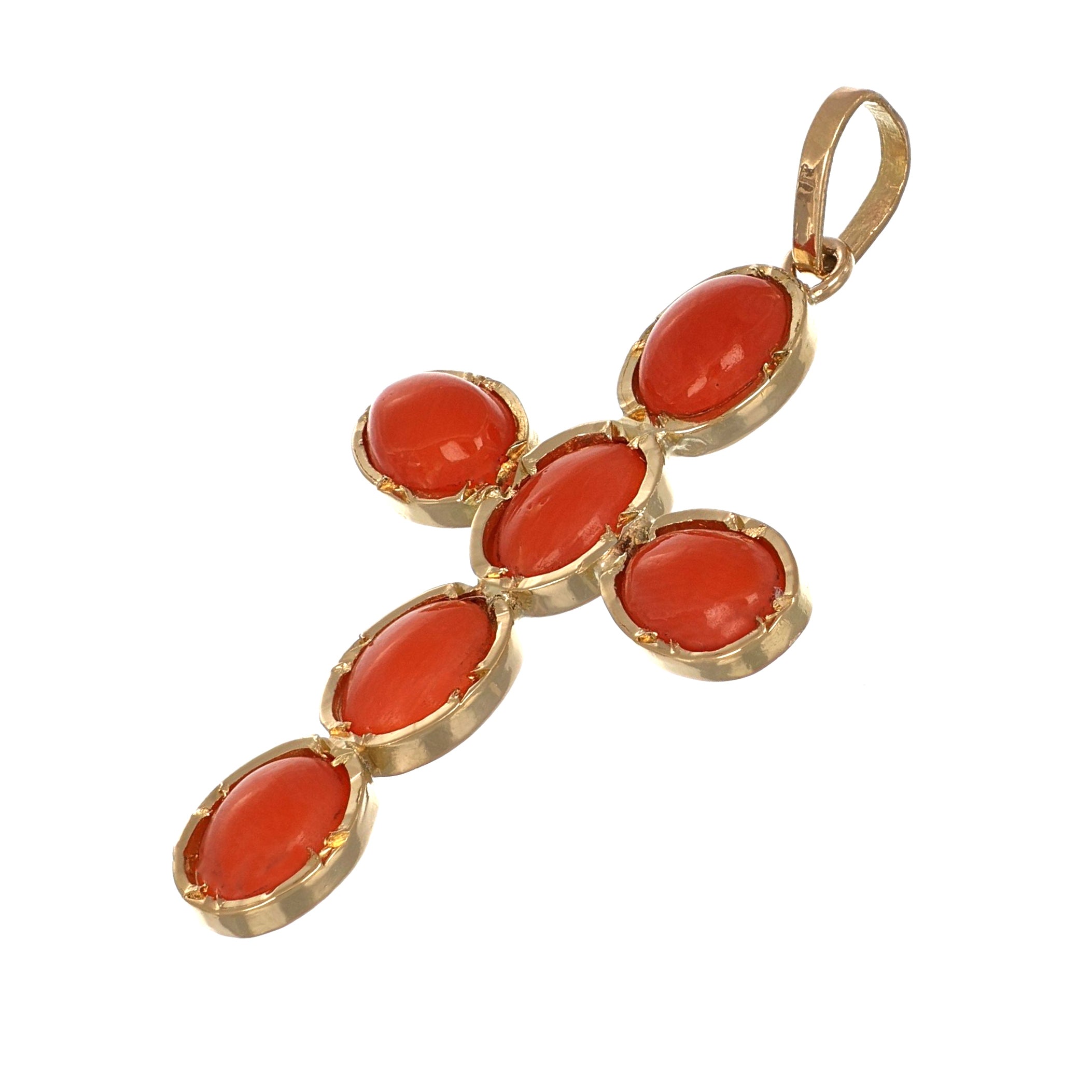 Ciondolo - 18 carati Oro giallo Corallo