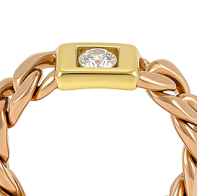 Anello - 18 carati Oro giallo - 0.15ct. tw. Diamante (Naturale)