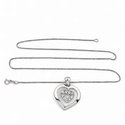 Collana con ciondolo - 18 carati Oro bianco - 0.45ct. tw. Diamante - Made in Italy - Handmade
