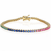 Bracciale - 18 carati Oro giallo - 5.52ct. tw. Zaffiro - Made in Italy - Handmade