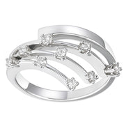 Anello - 18 carati Oro bianco - 0.18ct. tw. Diamante (Naturale)