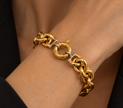 Bracciale - 18 carati Oro giallo - Made in Italy - Handmade