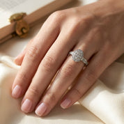 Anello - 18 carati Oro bianco - 0.36ct. tw. Diamante (Naturale)