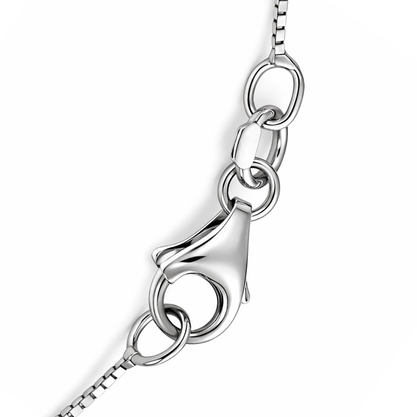 Collana con ciondolo - 18 carati Oro bianco - 0.32ct. tw. Acquamarina - Diamante