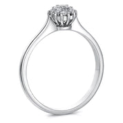 Anello - 18 carati Oro bianco - 0.22ct. tw. Diamante (Naturale)