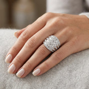 Anello - 18 carati Oro bianco - 1.20ct. tw. Diamante (Naturale) - Made in Italy - Handmade
