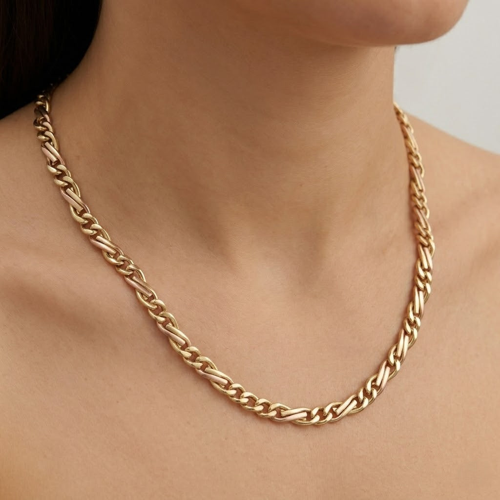Collana - 18 carati Oro giallo, Oro bianco - Made in Italy - Handmade