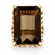 Anello - 18 carati Oro giallo - 19.00ct. tw. Quarzo
