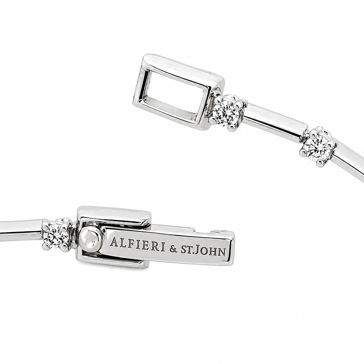 Bracciale - 18 carati Oro bianco, Alfieri & St. John - 0.72ct. tw. Diamante (Naturale)